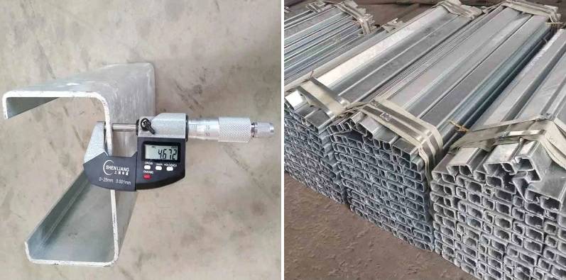 Poste C do guarda-corpo de impacto veicular Vehicular impact guardrail C post